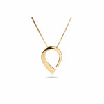 Rounded gold pendant in size medium