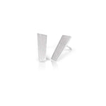 Silver earrings with a brushed finish from the Pulpit Rock collection