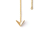 Long gold earrings by Ekenberg