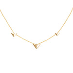 Gold necklace collier