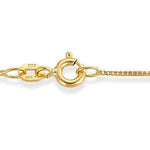 High quality box chain in gold plated silver