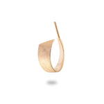Creoles in gold with a brushed surface