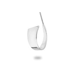 Glossy silver creoles